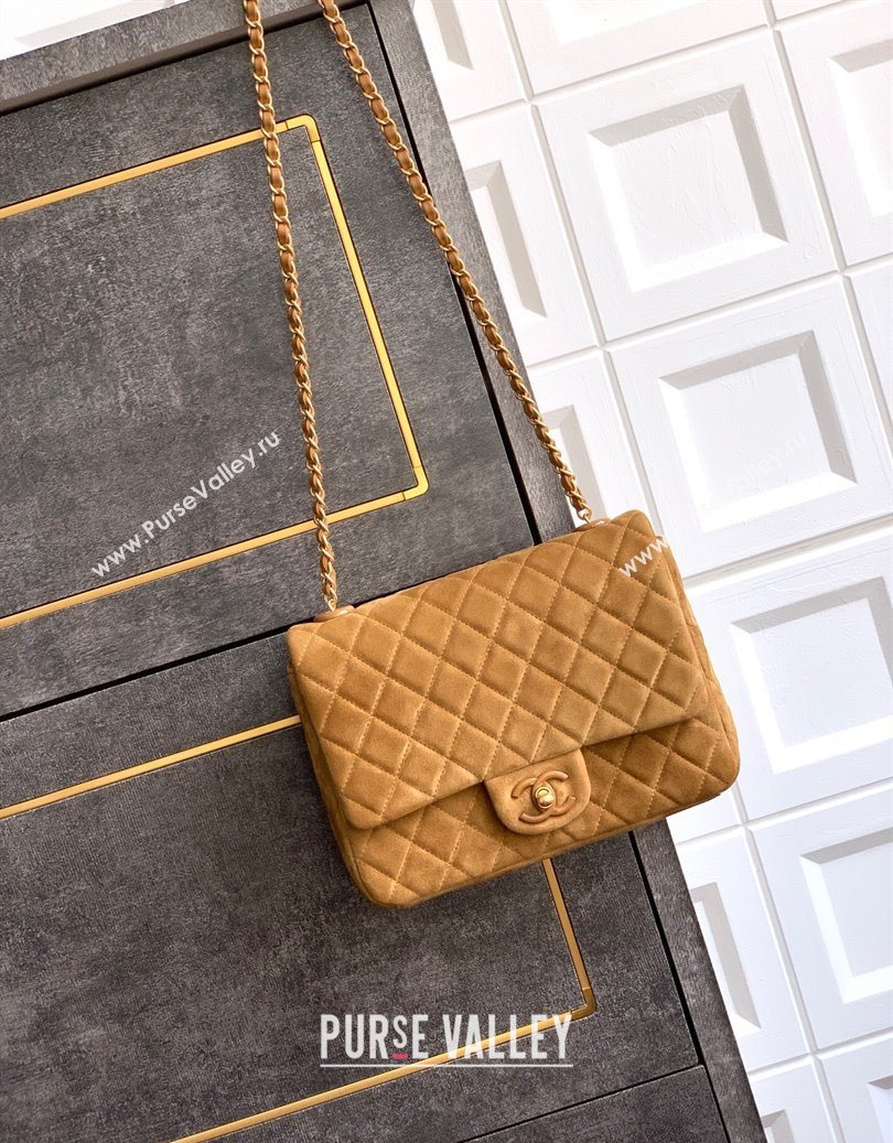Chanel Suede Flap Bag Brown 2025 CH101103 (yezi-251011047)