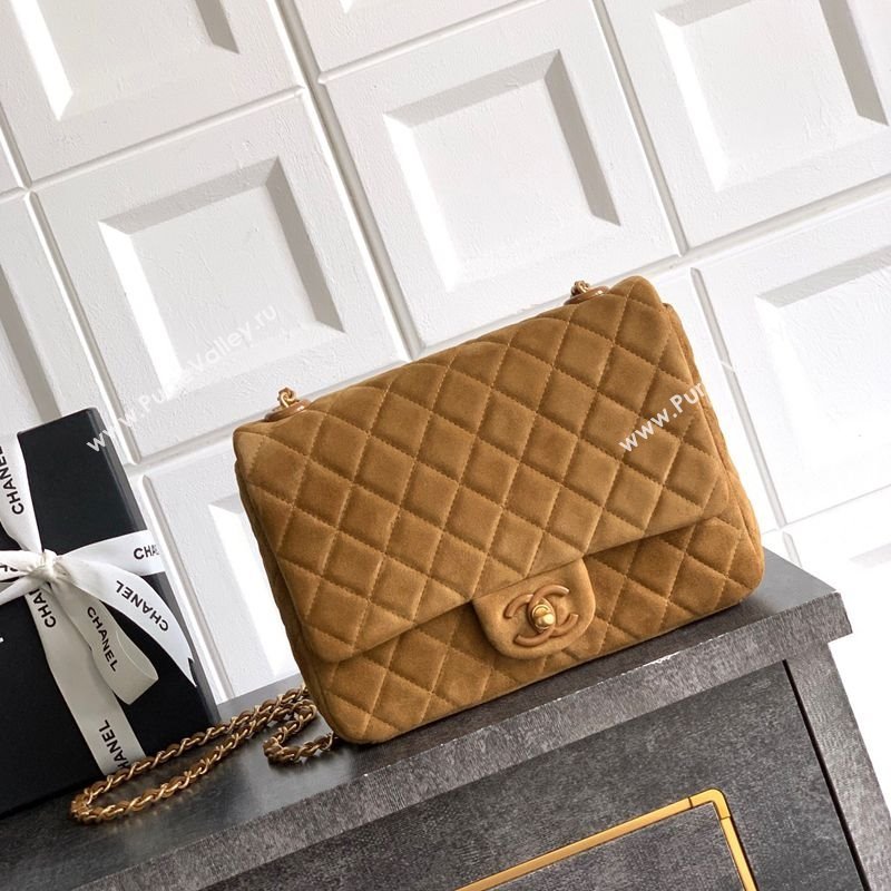 Chanel Suede Flap Bag Brown 2025 CH101103 (yezi-251011047)