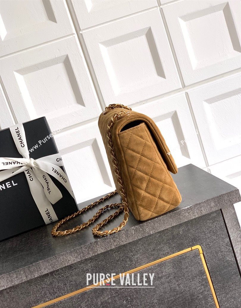 Chanel Suede Flap Bag Brown 2025 CH101103 (yezi-251011047)