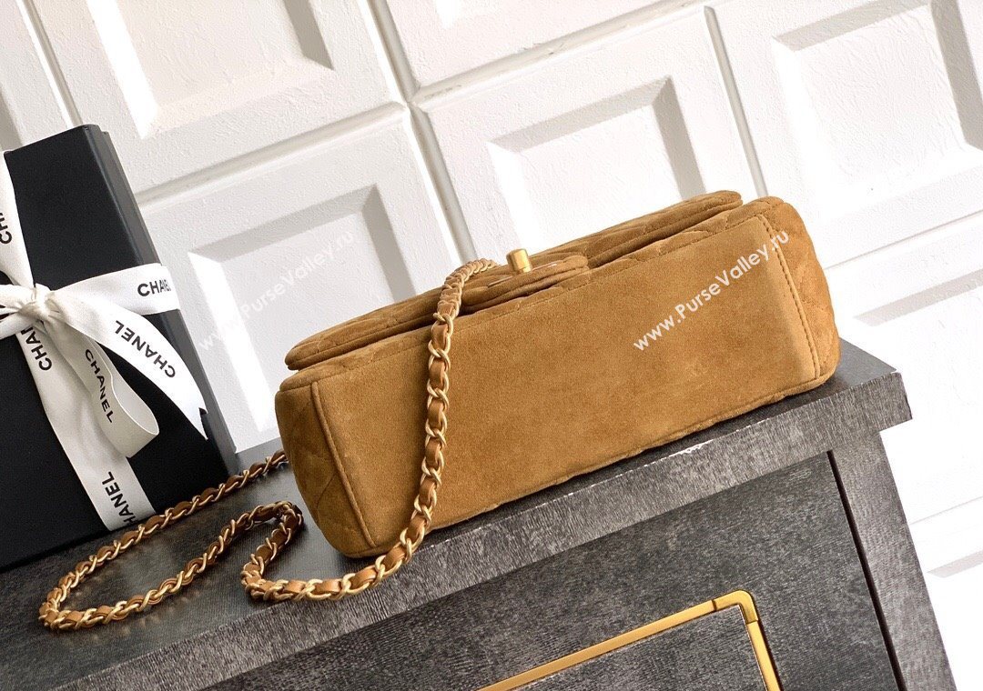 Chanel Suede Flap Bag Brown 2025 CH101103 (yezi-251011047)