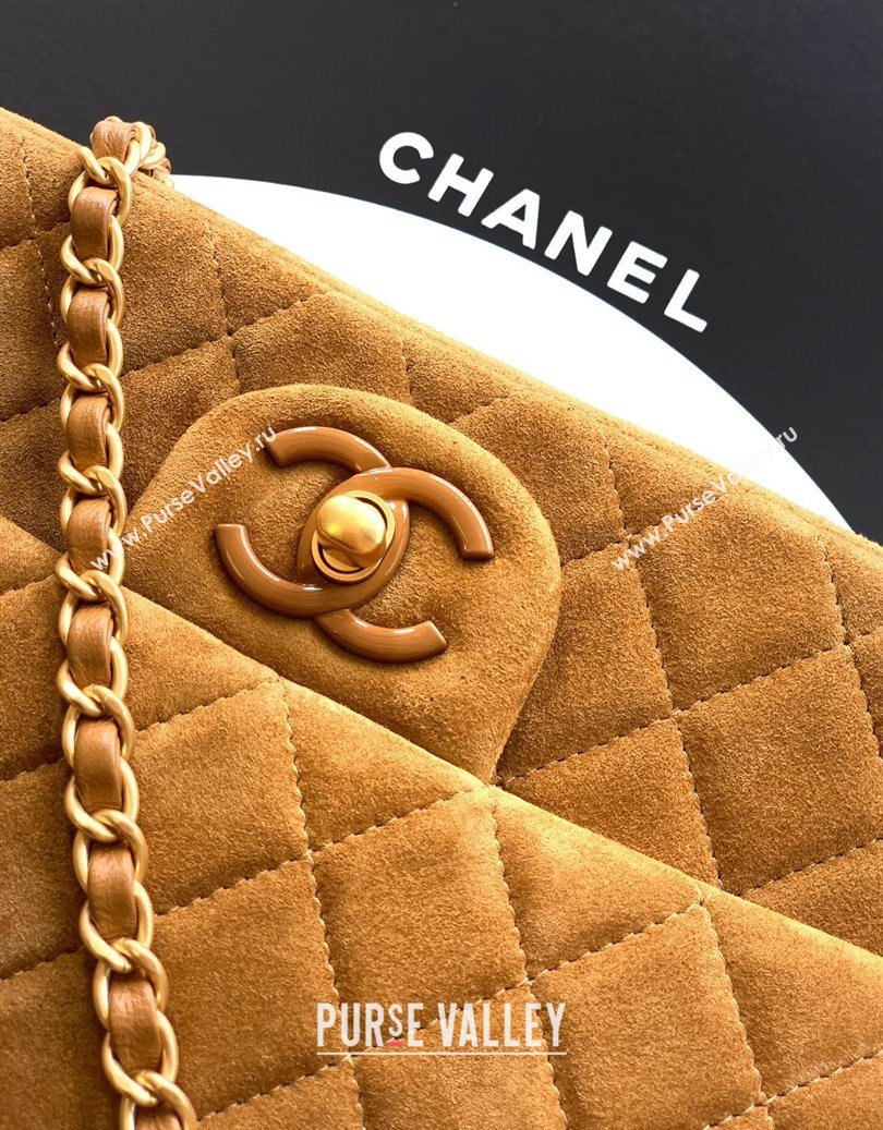 Chanel Suede Flap Bag Brown 2025 CH101103 (yezi-251011047)