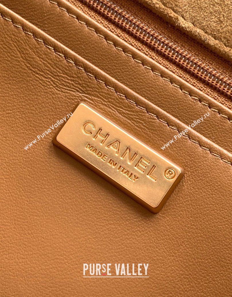 Chanel Suede Flap Bag Brown 2025 CH101103 (yezi-251011047)