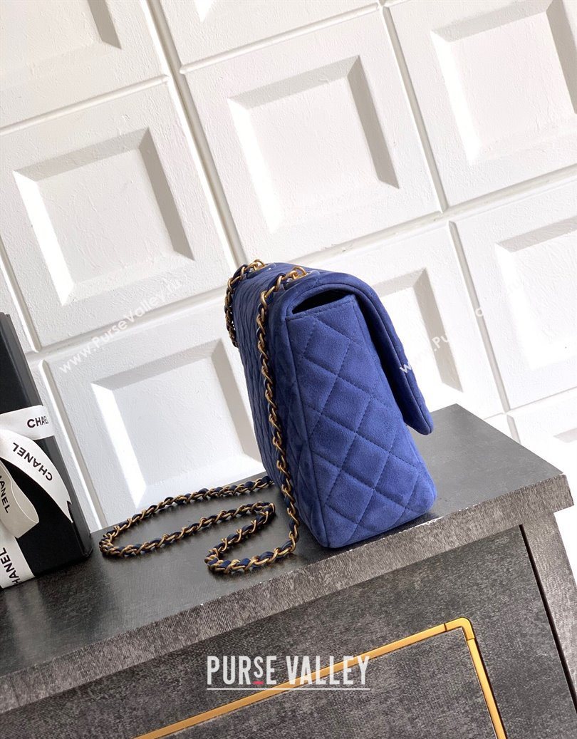 Chanel Suede Flap Bag Royal Blue 2025 CH101103 (yezi-251011048)