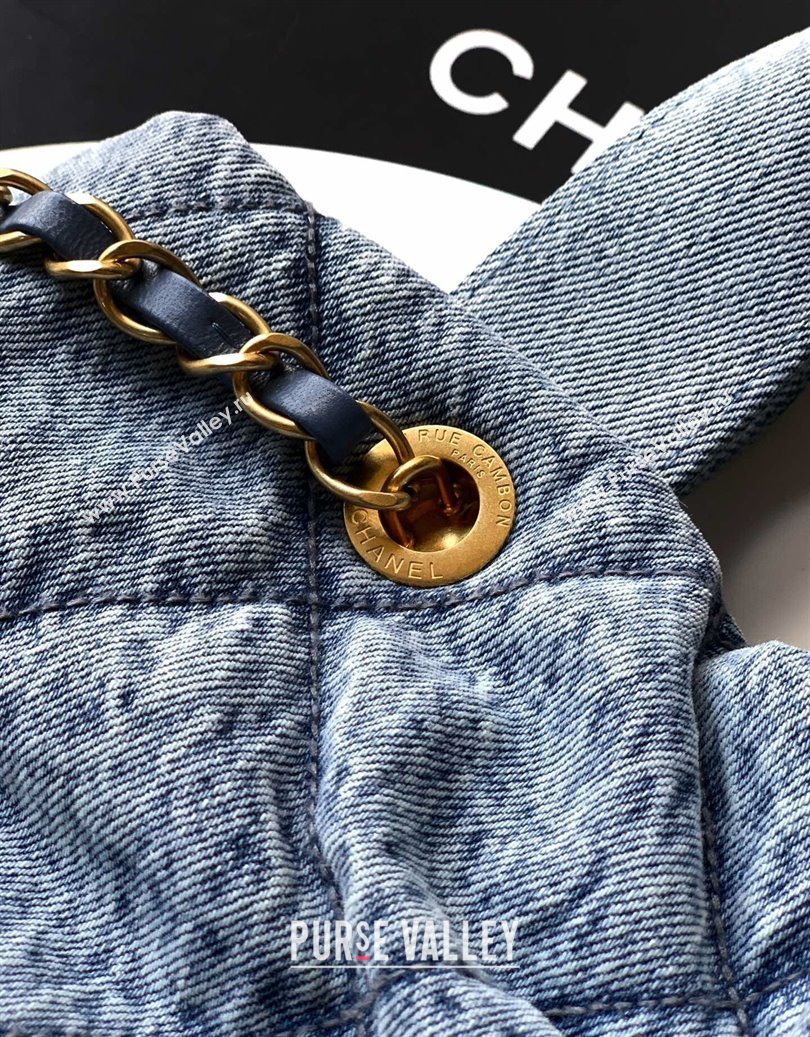 Chanel Denim Bow Bag Blue 2025 AS5851 (yezi-251011039)
