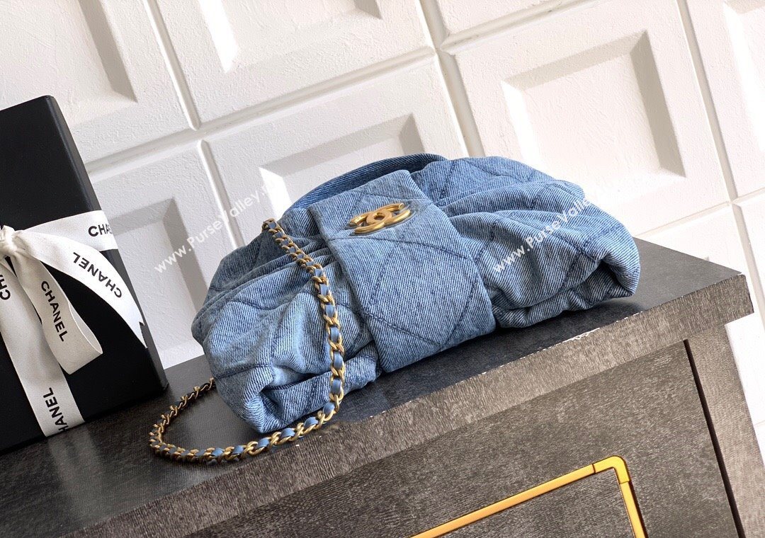 Chanel Quilted Denim Mini Bow Bag Light Blue 2025 AS5849 (yezi-251011032)