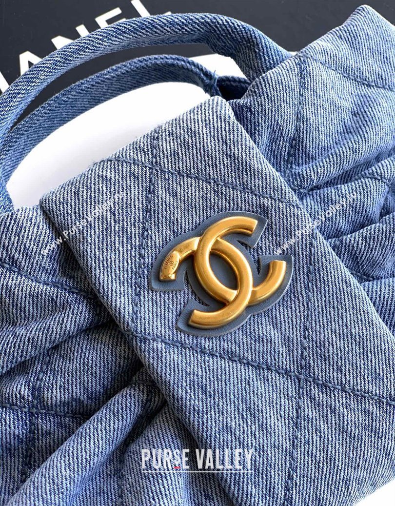 Chanel Quilted Denim Mini Bow Bag Light Blue 2025 AS5849 (yezi-251011032)