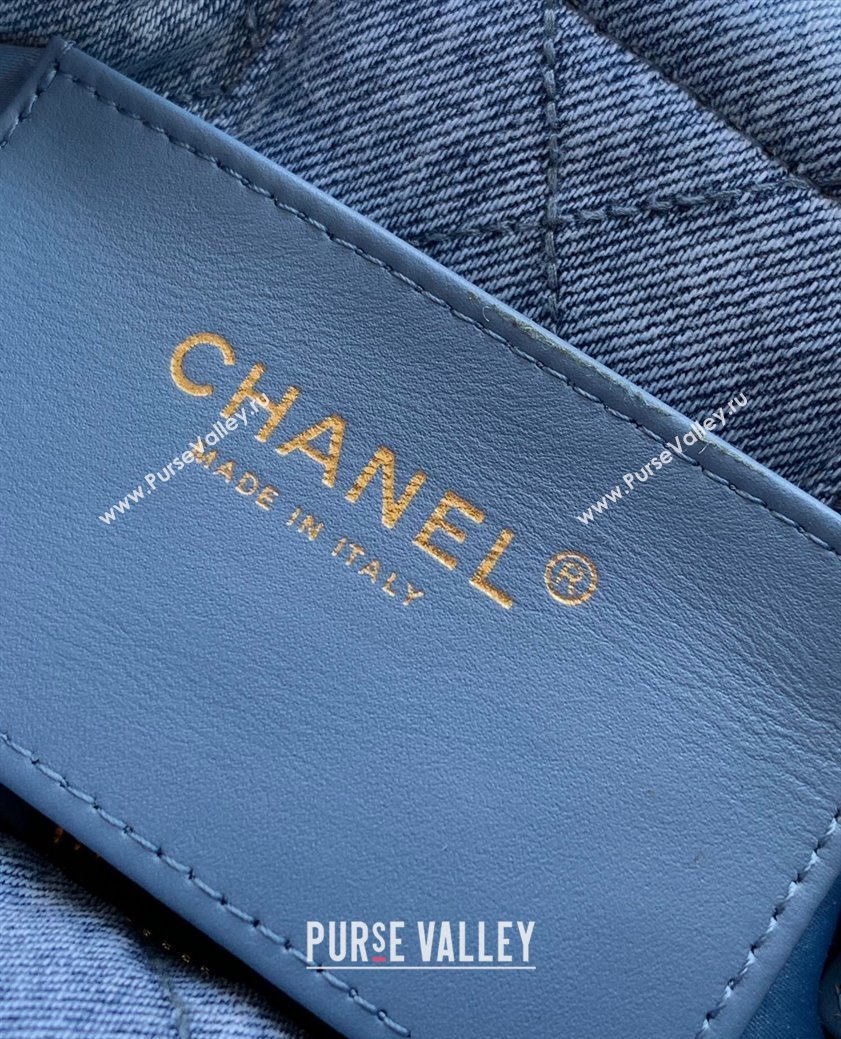 Chanel Quilted Denim Mini Bow Bag Light Blue 2025 AS5849 (yezi-251011032)