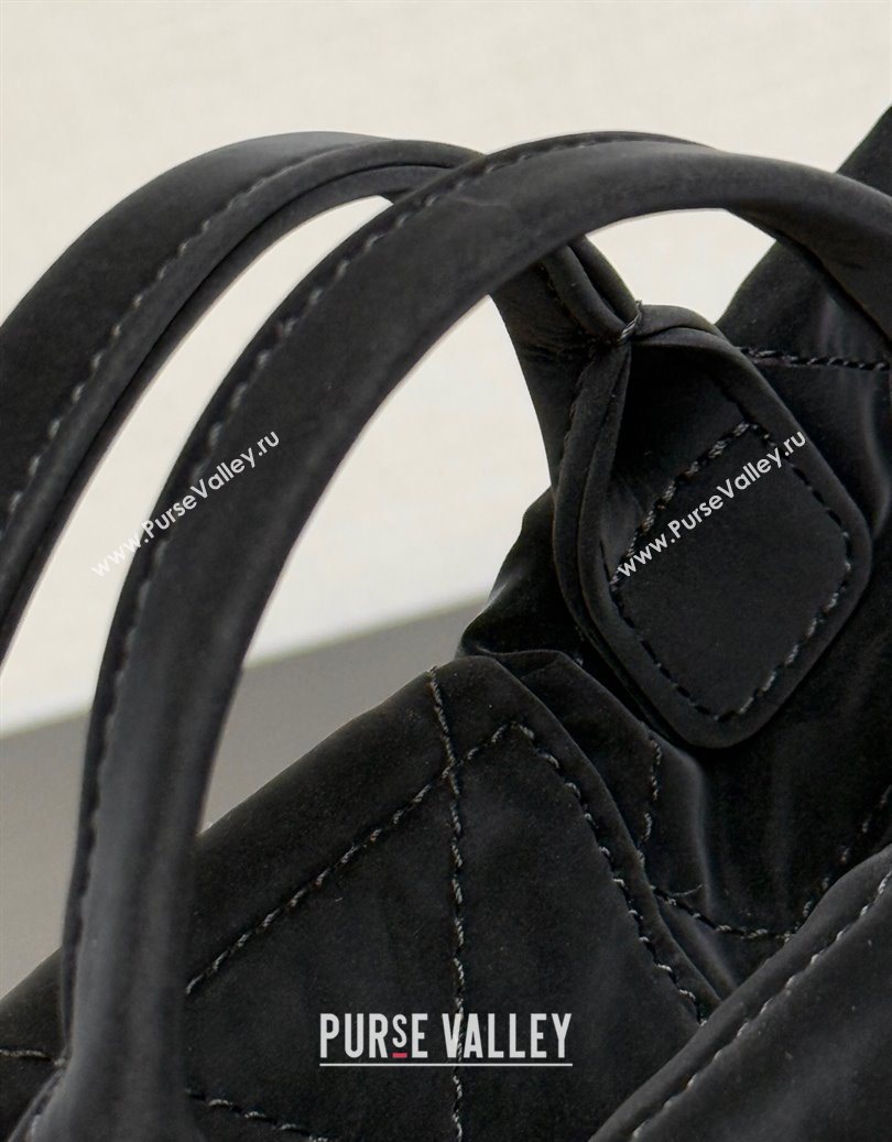 Chanel Velvet-Effect Nylon Mini Bow Bag Black 2025 AS5849 (yezi-251011030)