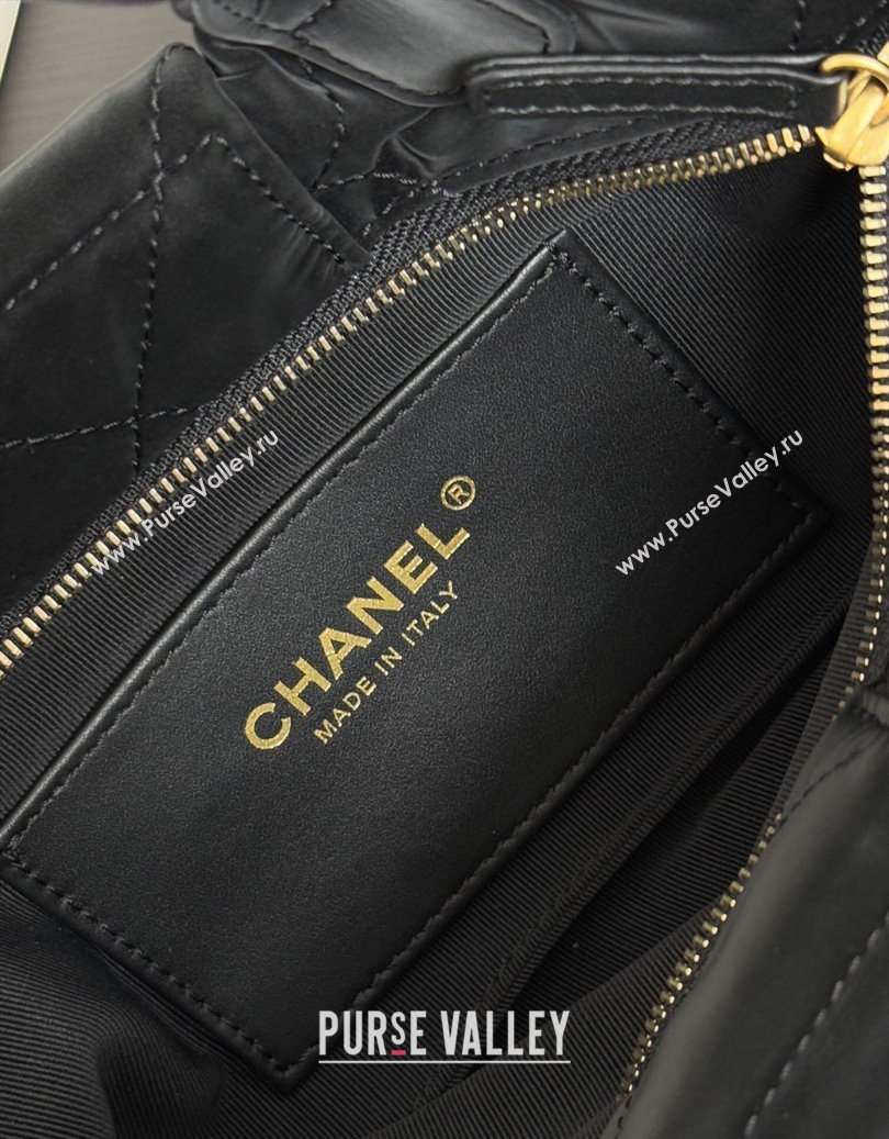 Chanel Velvet-Effect Nylon Mini Bow Bag Black 2025 AS5849 (yezi-251011030)