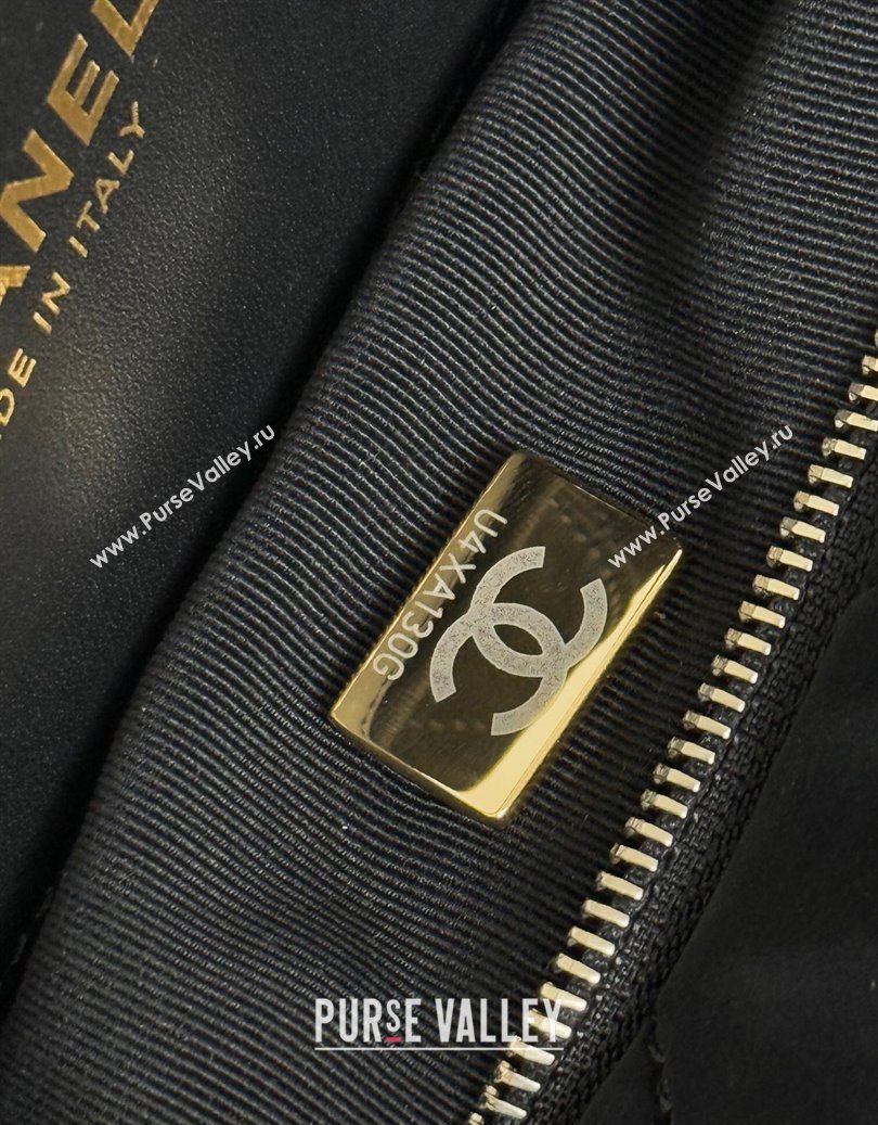 Chanel Velvet-Effect Nylon Mini Bow Bag Black 2025 AS5849 (yezi-251011030)