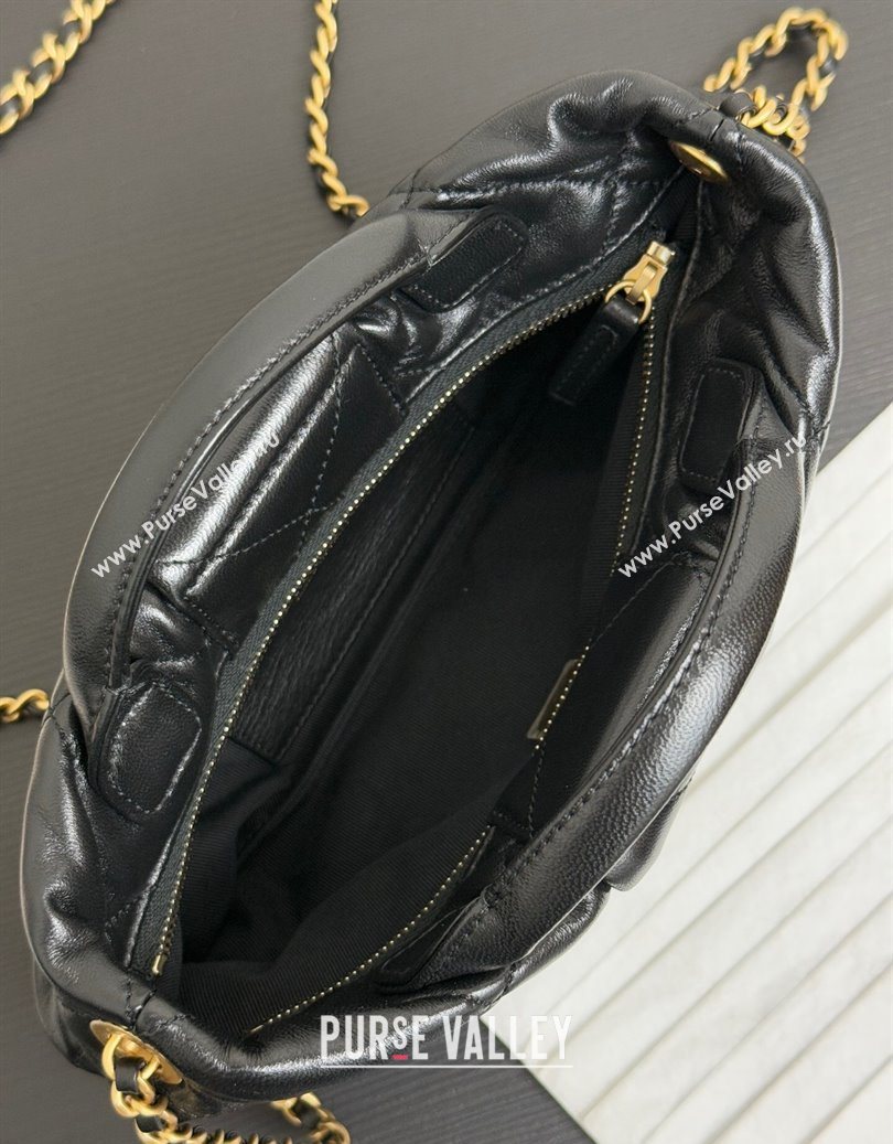 Chanel Shiny Lambskin Mini Bow Bag Black 2025 AS5849 (yezi-251011031)