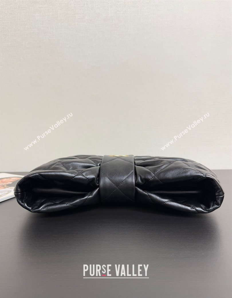 Chanel Shiny Lambskin Bow Bag Black 2025 AS5851 (yezi-251011038)