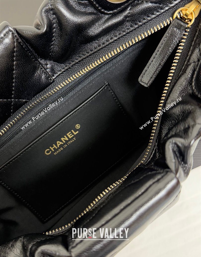 Chanel Shiny Lambskin Bow Bag Black 2025 AS5851 (yezi-251011038)
