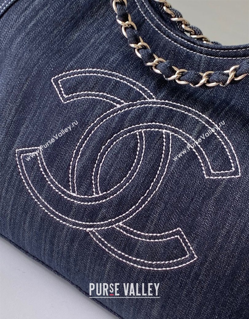 Chanel Denim Large Shopping Bag Midnight Blue 2025 AS2138 (yezi-251011024)