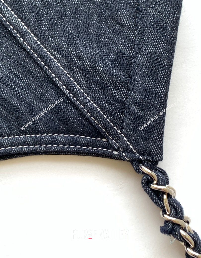Chanel Denim Large Shopping Bag Midnight Blue 2025 AS2138 (yezi-251011024)
