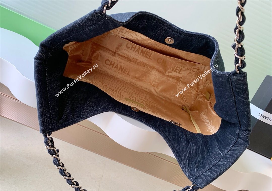 Chanel Denim Large Shopping Bag Midnight Blue 2025 AS2138 (yezi-251011024)