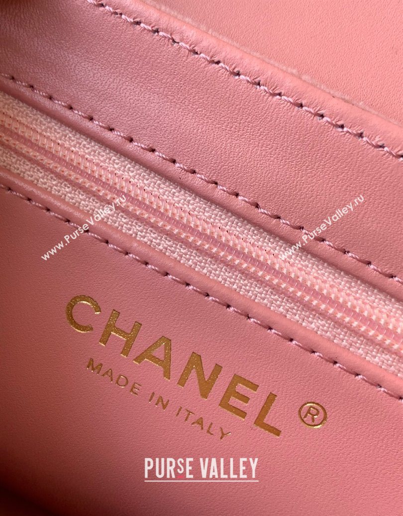 Chanel Velvet Mini Kelly Shopping Bag AS4416 Light Pink 2025 1010 (yezi-251010103)