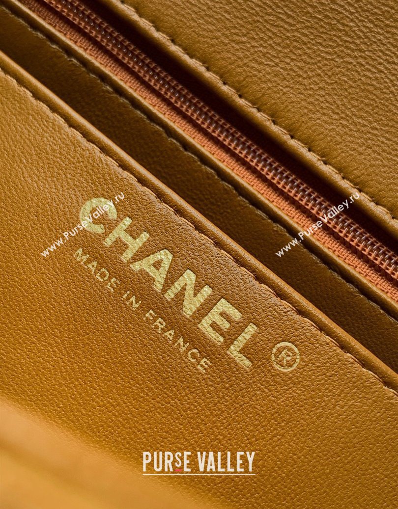 Chanel Velvet Mini 2.55 Flap Handbag Clay Yellow 2025 AS0874 (yezi-251010118)