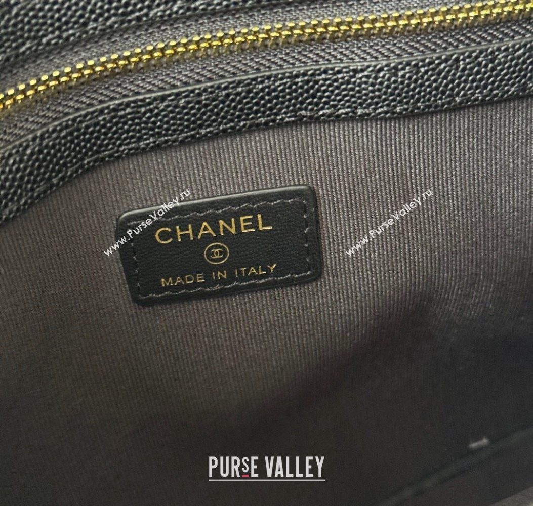 Chanel Grained Calfskin Leboy 2.55 Pouch Black/Gold 2025 9847-1 (yezi-251010152)