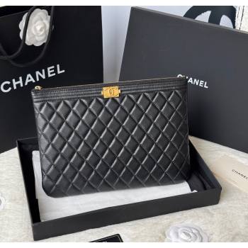 Chanel Lambskin Leboy 2.55 Pouch Black/Gold 2025 9847-1 (yezi-251010153)