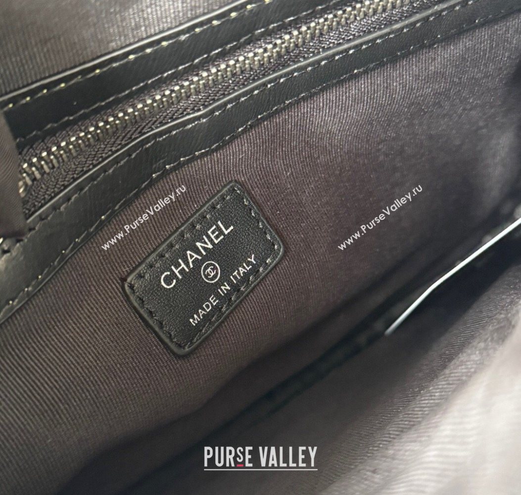 Chanel Lambskin Leboy 2.55 Pouch Black/Silver 2025 9847-1 (yezi-251010154)