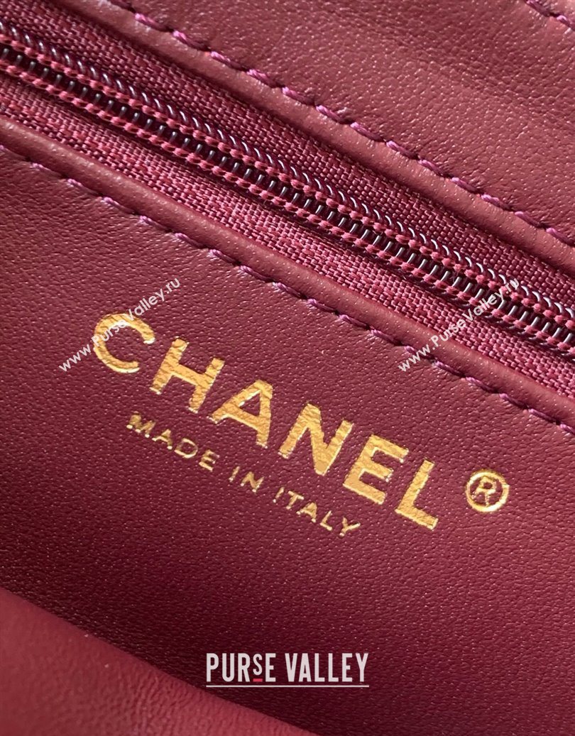 Chanel Velvet Mini Kelly Shopping Bag AS4416 Dark Red 2025 1010 (yezi-251010109)