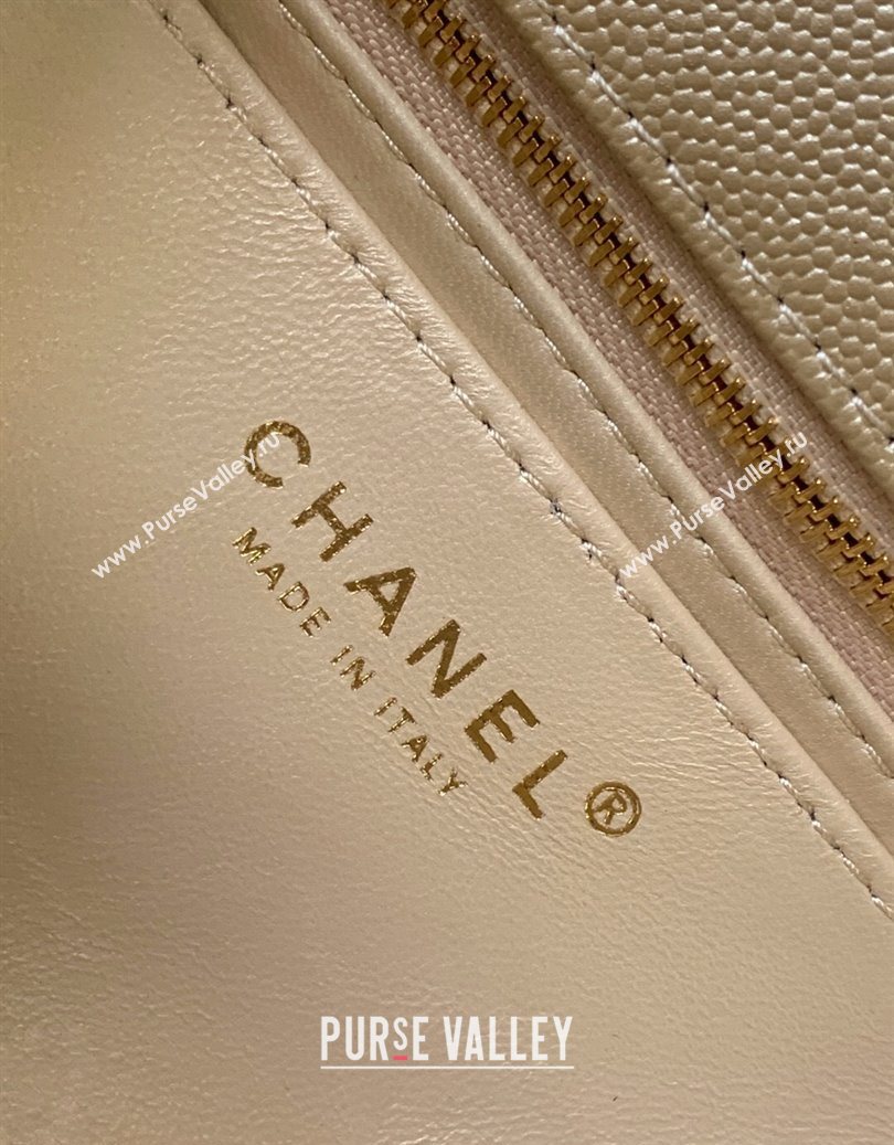 Chanel Grained Calfskin Square Mini Flap Bag with CC Chain AS5758 Gold 2025 (yezi-251010159)