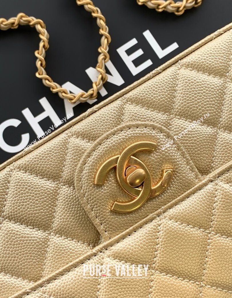 Chanel Grained Calfskin Mini Flap Bag with CC Chain AS5759 Gold 2025 (yezi-251010166)