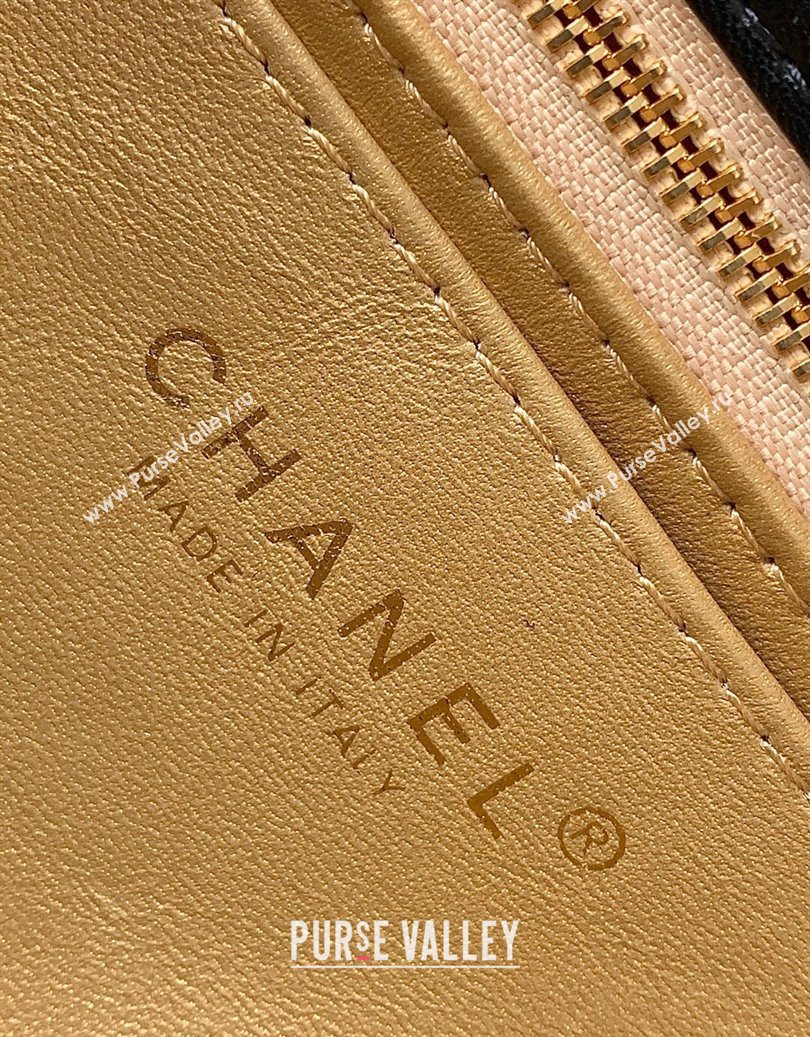 Chanel Shiny Lambskin Square Mini Flap Bag with CC Chain AS5758 Black 2025 (yezi-251010161)