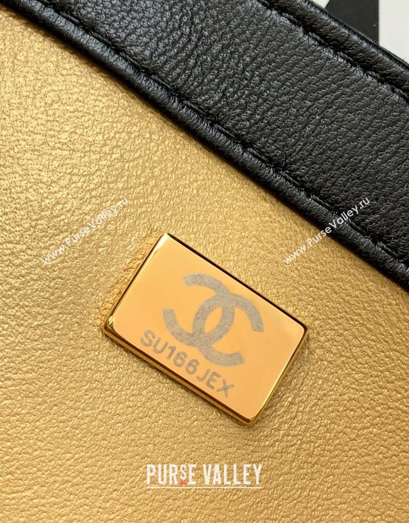 Chanel Shiny Lambskin Square Mini Flap Bag with CC Chain AS5758 Black 2025 (yezi-251010161)