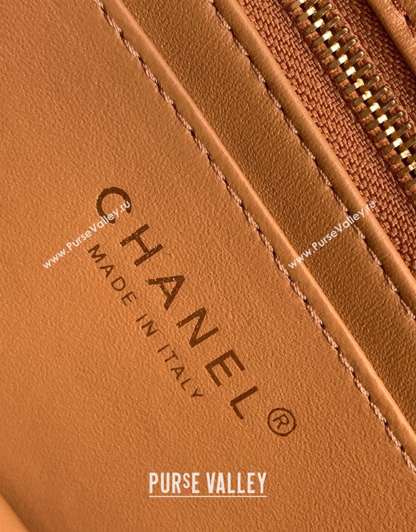 Chanel Shiny Lambskin Mini Flap Bag with CC Chain AS5759 Brown 2025 (yezi-251010169)