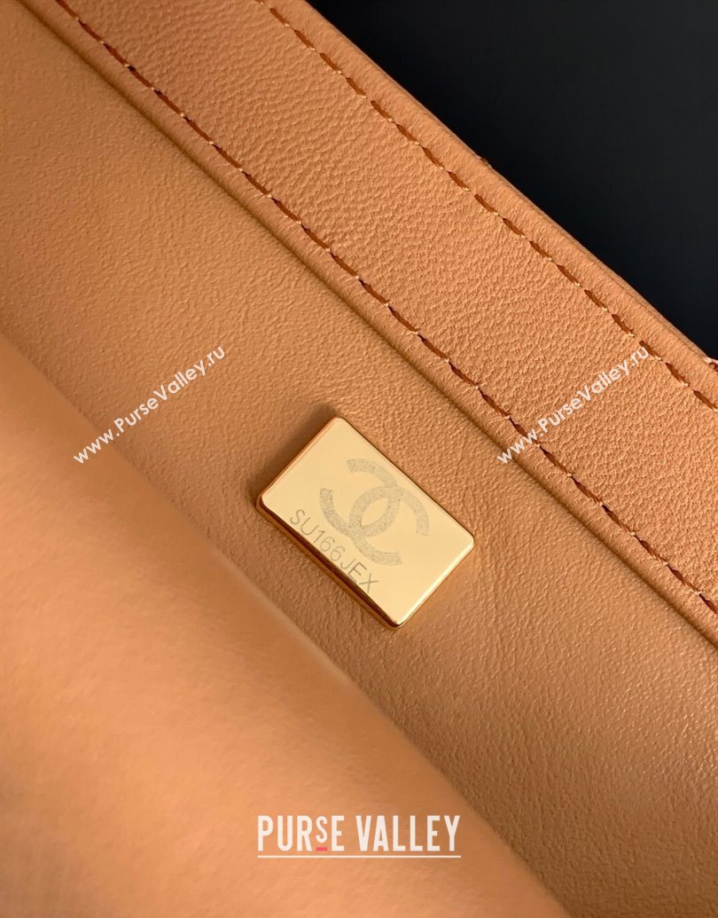 Chanel Shiny Lambskin Mini Flap Bag with CC Chain AS5759 Brown 2025 (yezi-251010169)