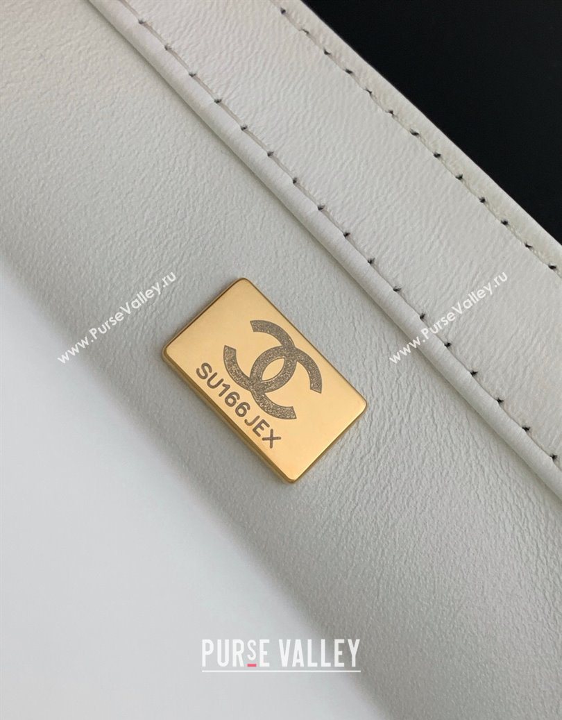 Chanel Shiny Lambskin Mini Flap Bag with CC Chain AS5759 White 2025 (yezi-251010170)