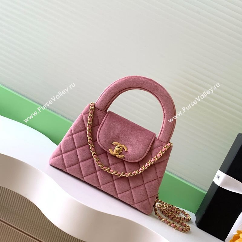 Chanel Velvet Mini Kelly Shopping Bag AS4416 Light Pink 2025 1010 (yezi-251010103)