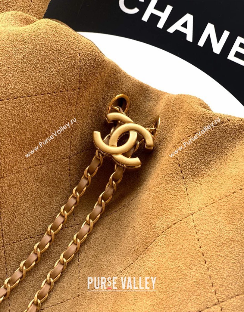 Chanel Quilted Soft Suede Hobo Bag Brown 2025 CH101101 (yezi-251011003)