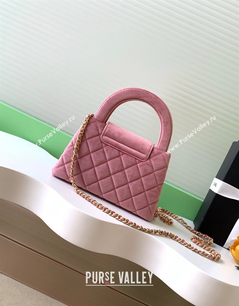 Chanel Velvet Mini Kelly Shopping Bag AS4416 Light Pink 2025 1010 (yezi-251010103)