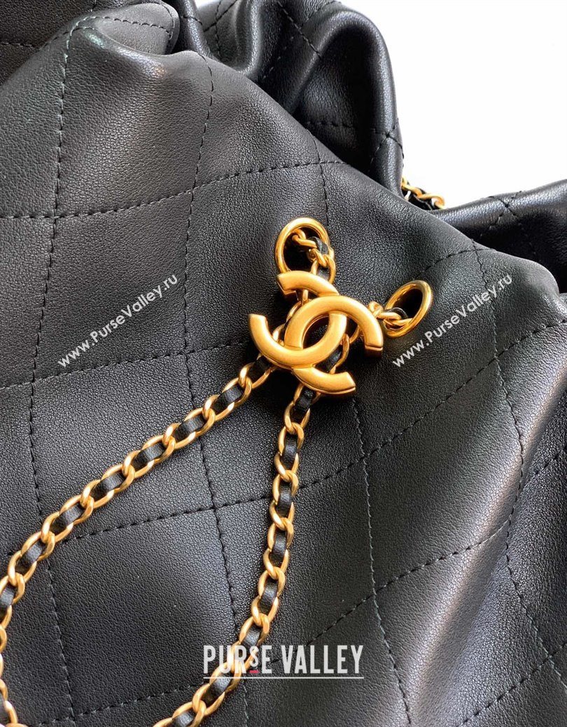 Chanel Quilted Soft Leather Hobo Bag Black 2025 CH101101 (yezi-251011005)