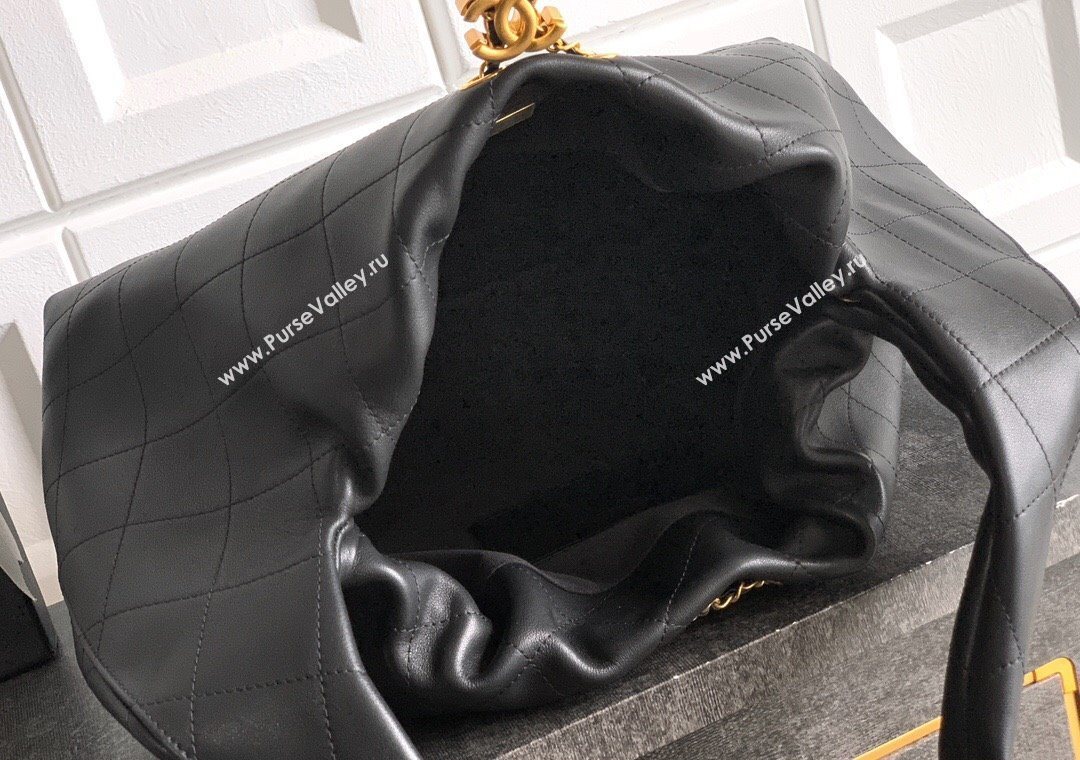 Chanel Quilted Soft Leather Hobo Bag Black 2025 CH101101 (yezi-251011005)