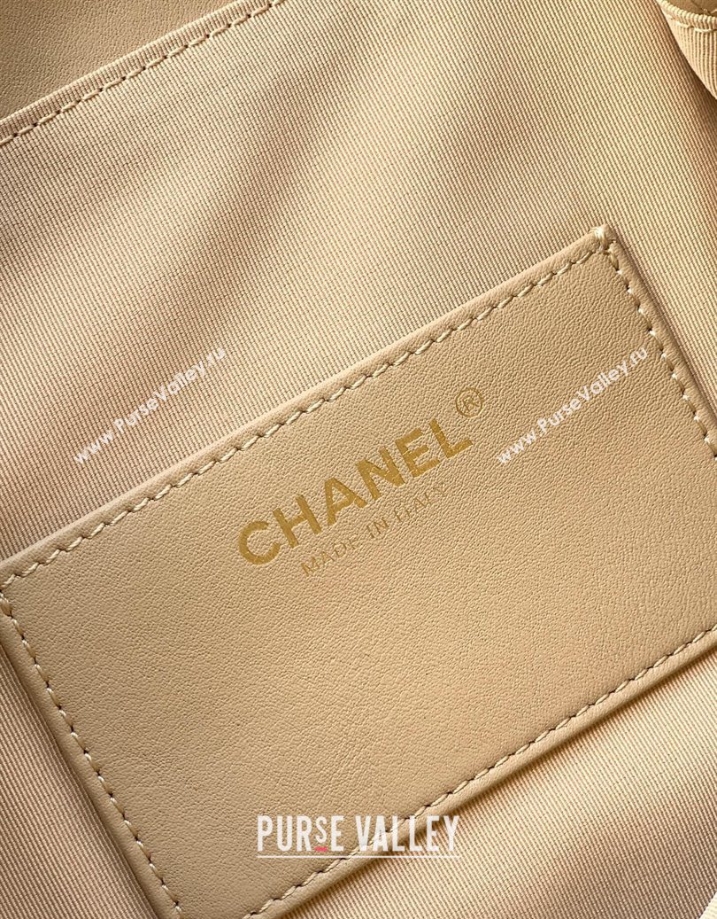 Chanel Quilted Soft Leather Hobo Bag Apricot 2025 CH101101 (yezi-251011006)
