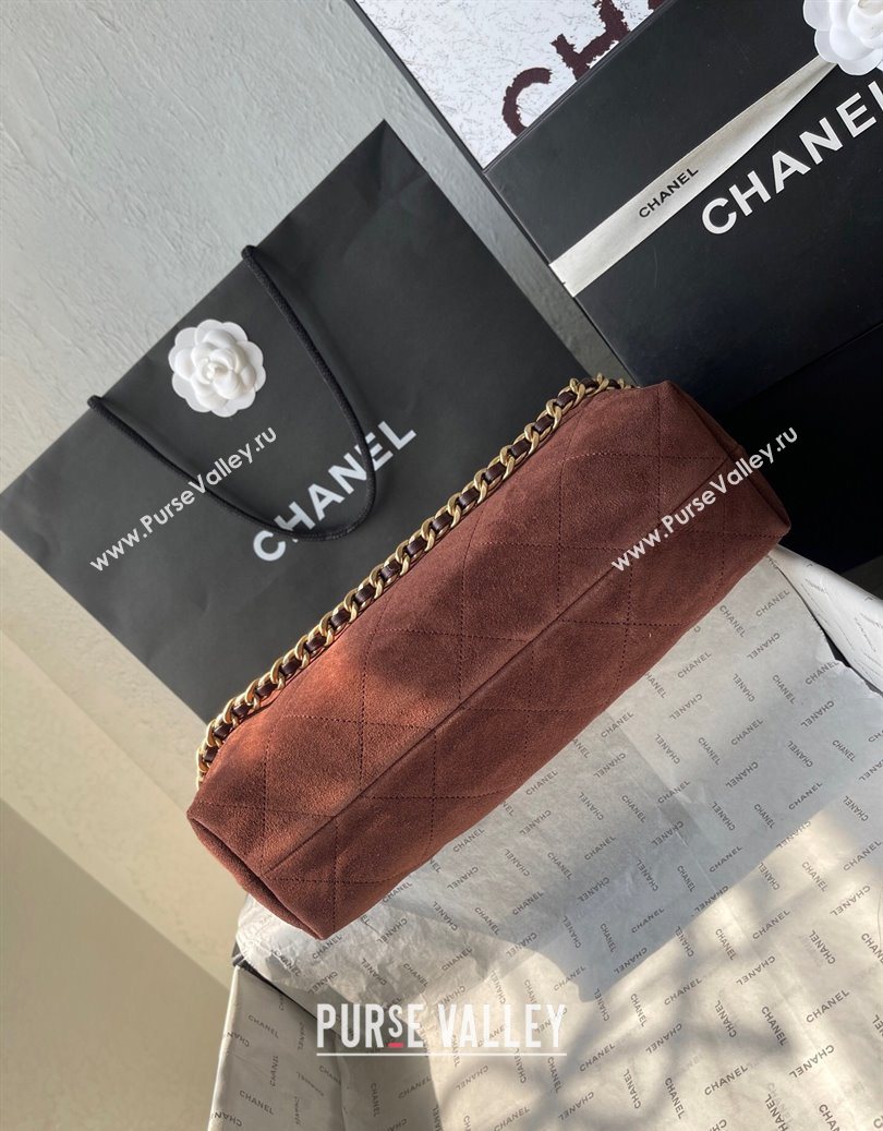 Chanel Suede Hobo Bag AS5978 Dark Brown 2025 (yezi-251011013)