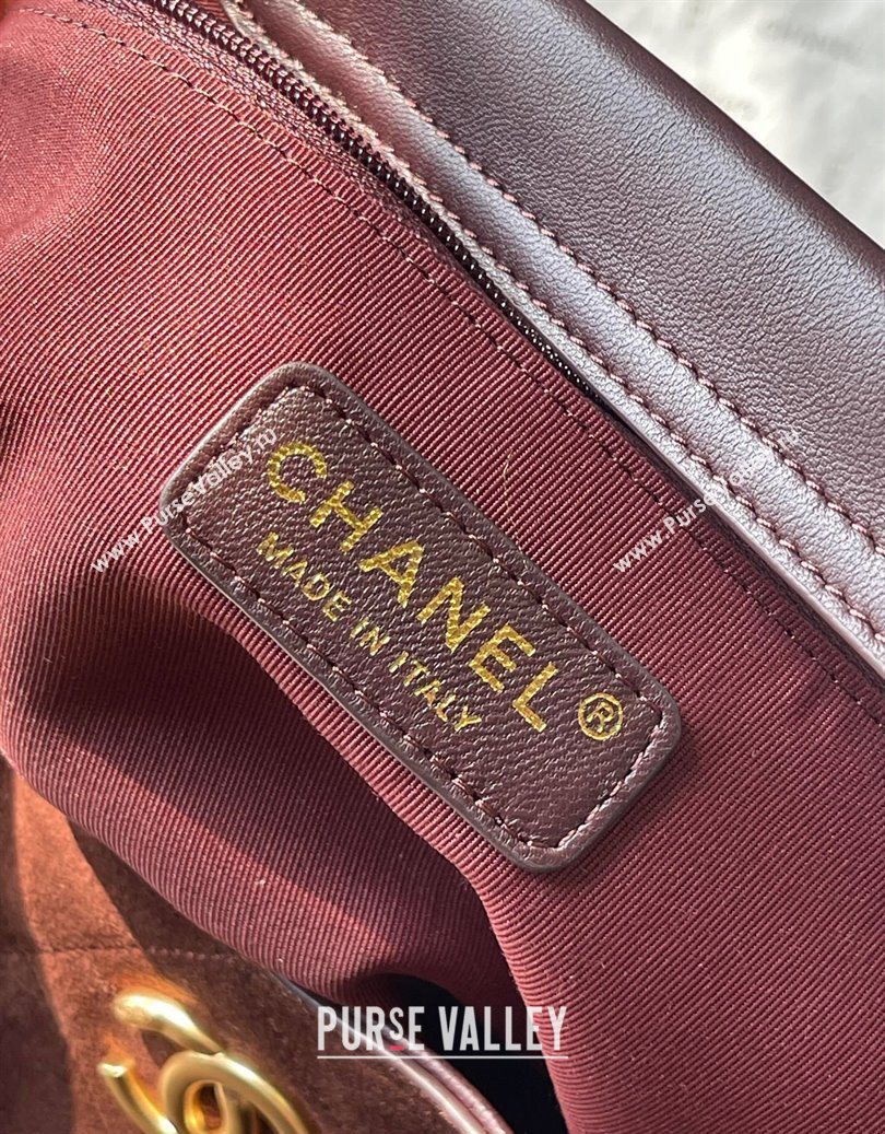 Chanel Suede Hobo Bag AS5978 Dark Brown 2025 (yezi-251011013)