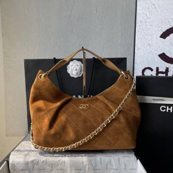 Chanel Suede Hobo Bag AS5978 Light Brown 2025 (yezi-251011014)