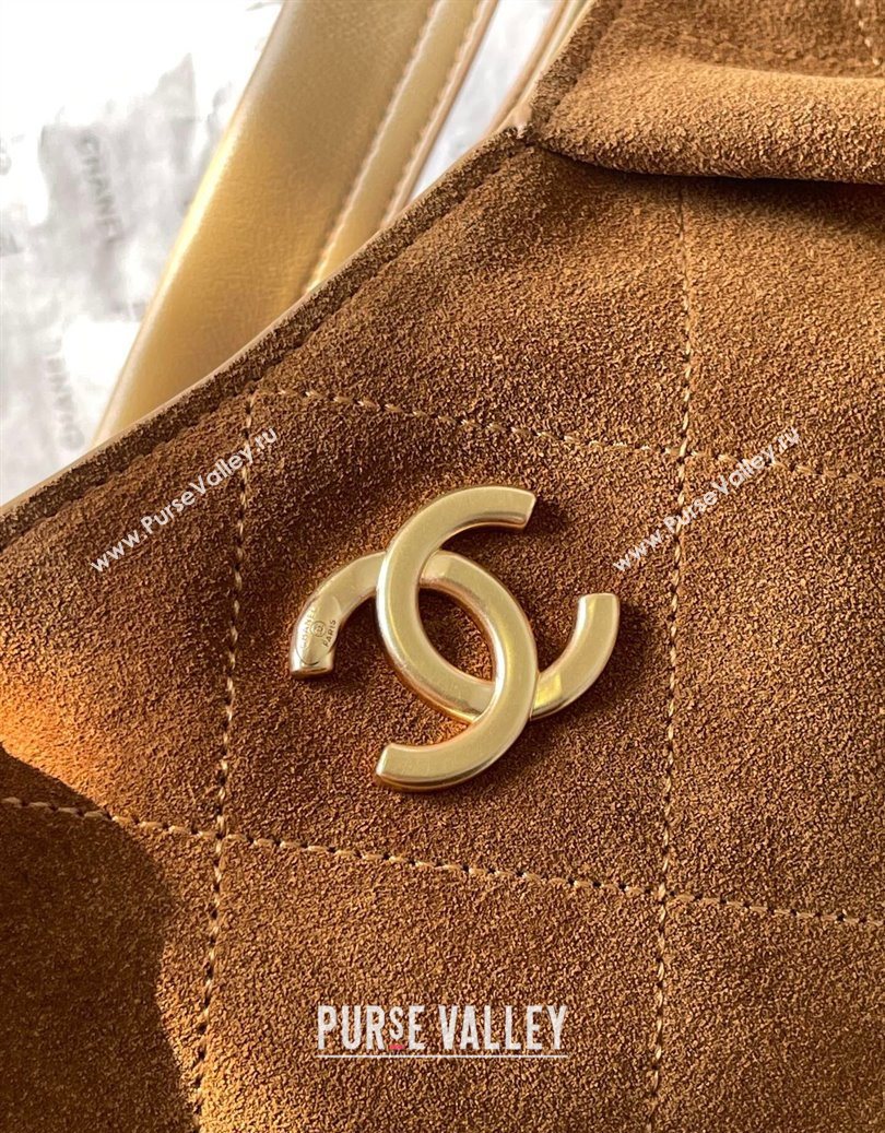 Chanel Suede Hobo Bag AS5978 Light Brown 2025 (yezi-251011014)