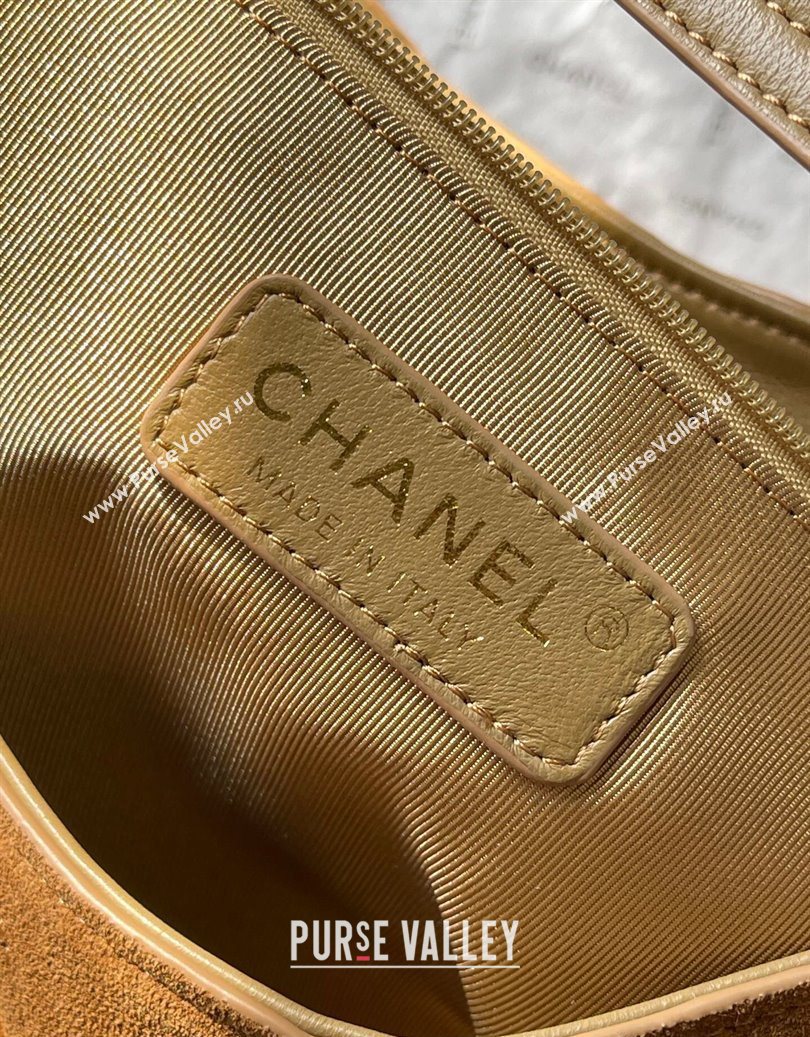 Chanel Suede Hobo Bag AS5978 Light Brown 2025 (yezi-251011014)