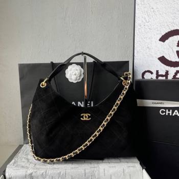 Chanel Suede Hobo Bag AS5978 Black 2025 (yezi-251011015)