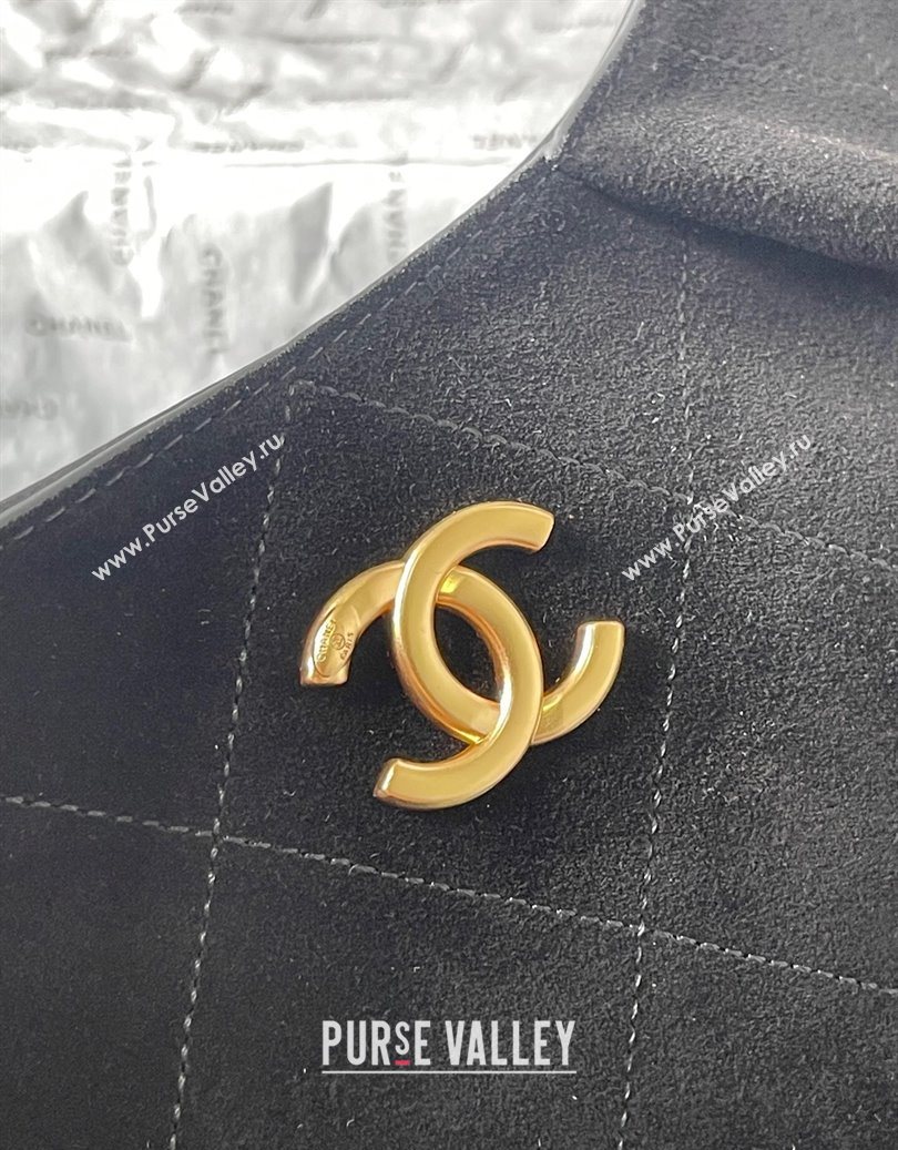 Chanel Suede Hobo Bag AS5978 Black 2025 (yezi-251011015)