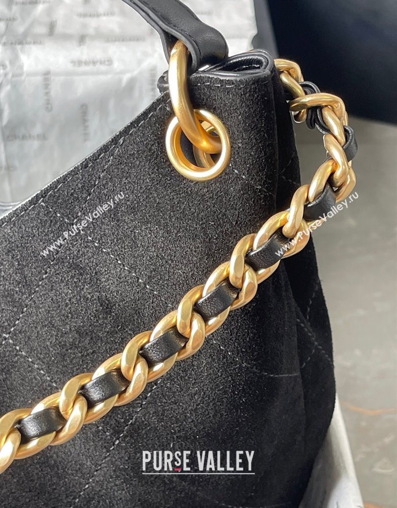 Chanel Suede Hobo Bag AS5978 Black 2025 (yezi-251011015)