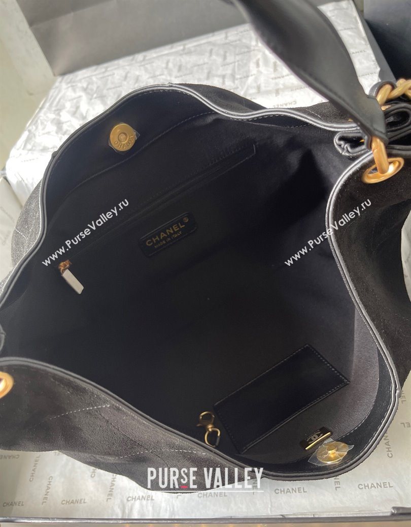 Chanel Suede Hobo Bag AS5978 Black 2025 (yezi-251011015)