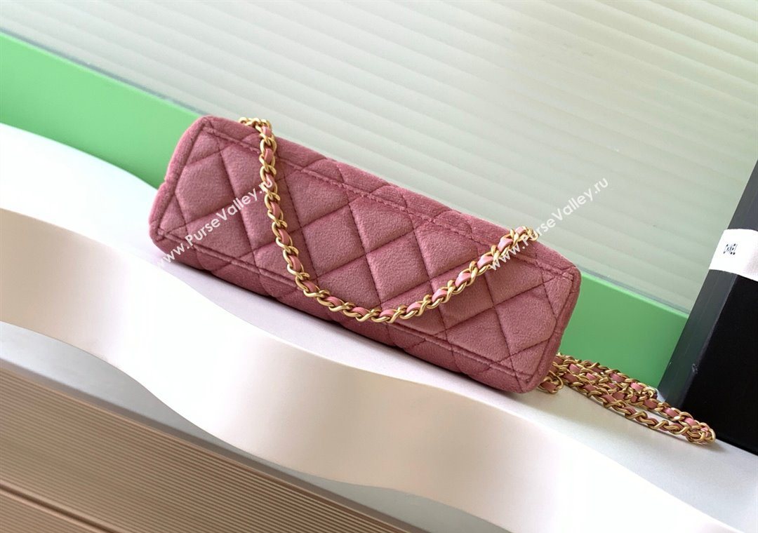 Chanel Velvet Mini Kelly Shopping Bag AS4416 Light Pink 2025 1010 (yezi-251010103)