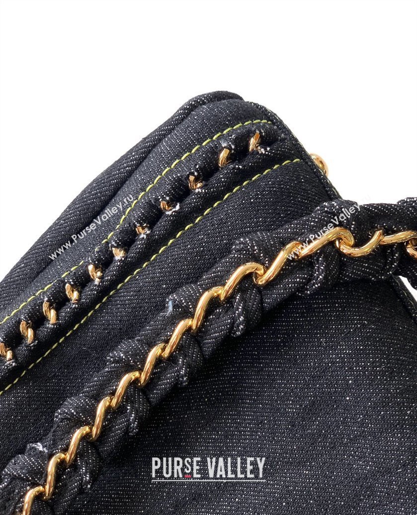 Chanel Denim Bowling Bag Black/Gold 2025 CH101004 (yezi-251010087)